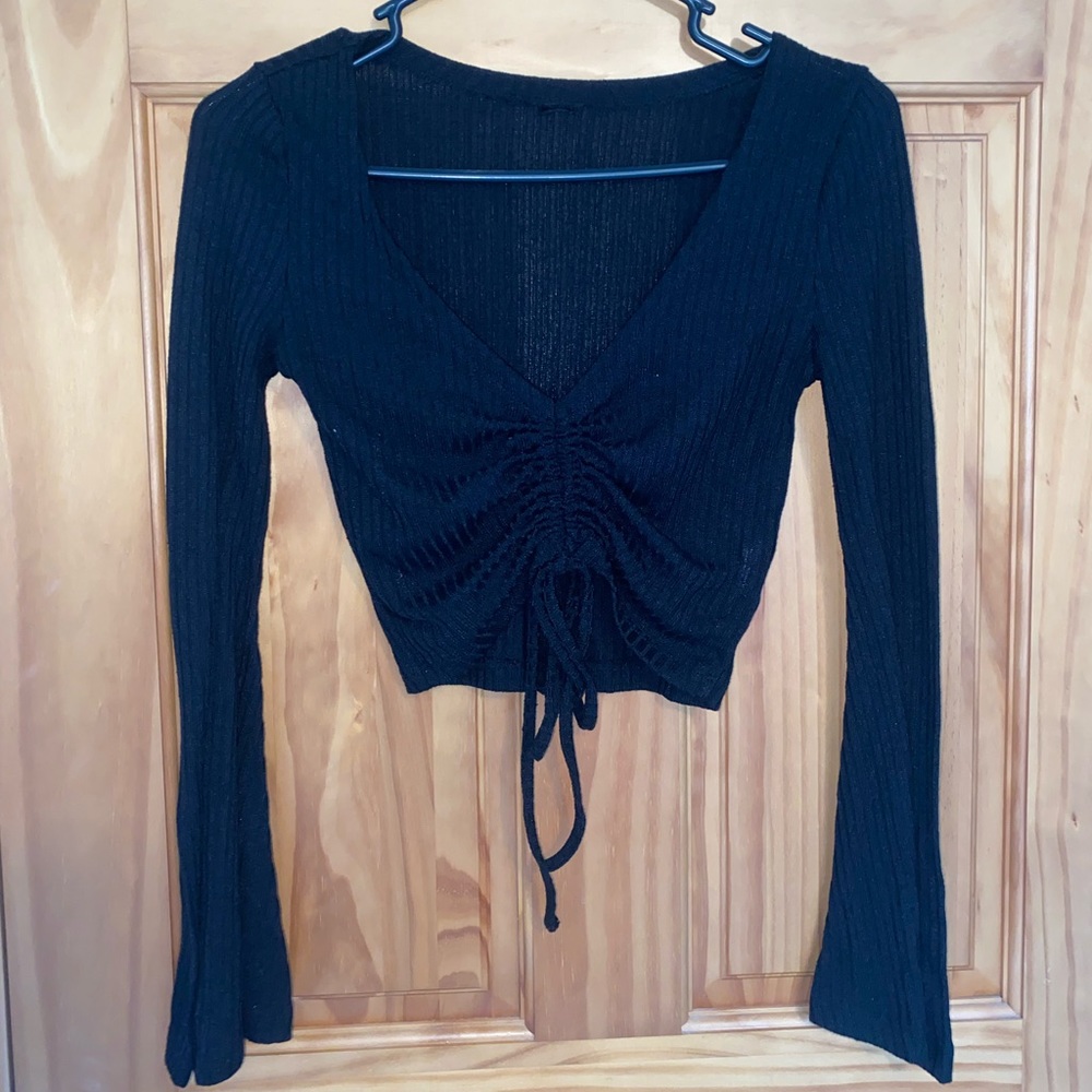 Bell sleeve crop top